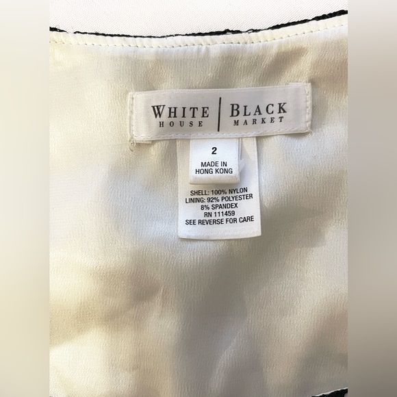 Black Lace & Satin Top - White House Black Market Women’s Size 2 - Vintage - Picture 15 of 16